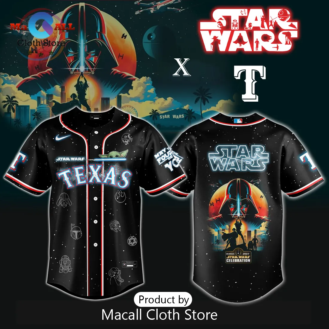 Texas Rangers MLB x Star Wars Grogu Jersey Limited Edition 2026