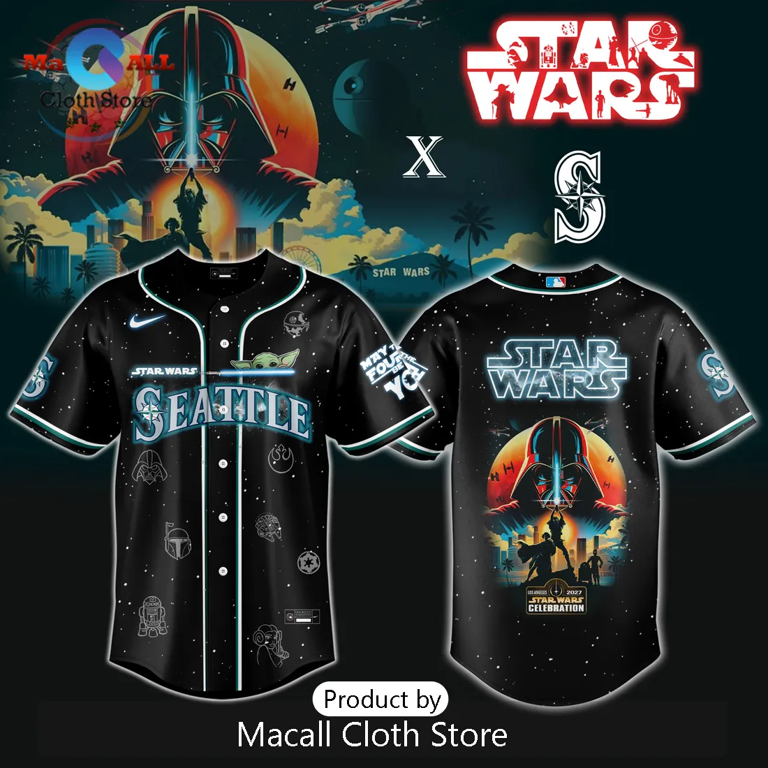 Seattle Mariners MLB x Star Wars Grogu Jersey Limited Edition 2026