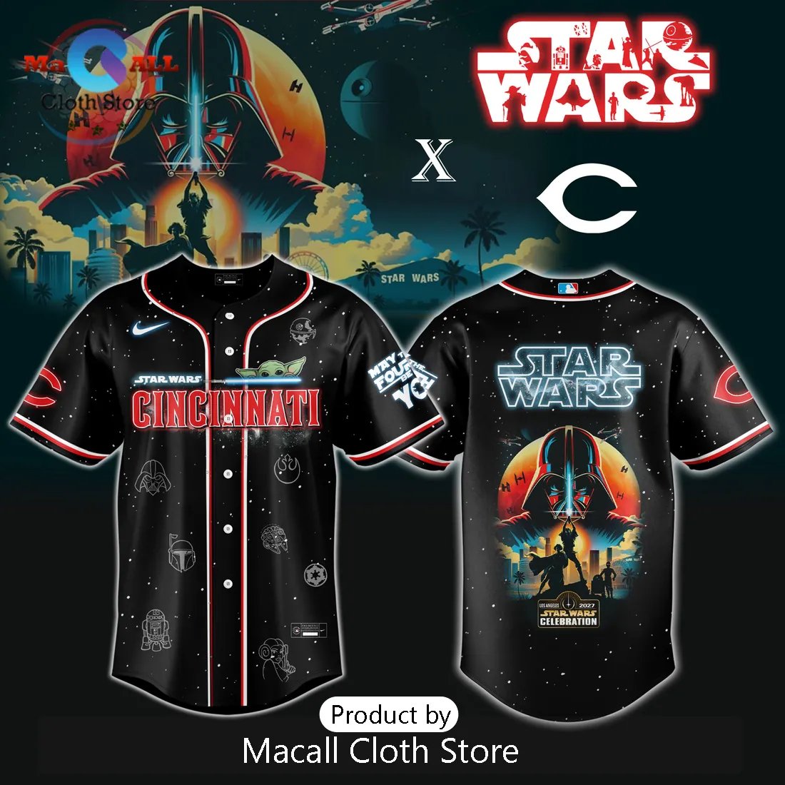 Cincinnati Reds MLB x Star Wars Grogu Jersey Limited Edition 2026