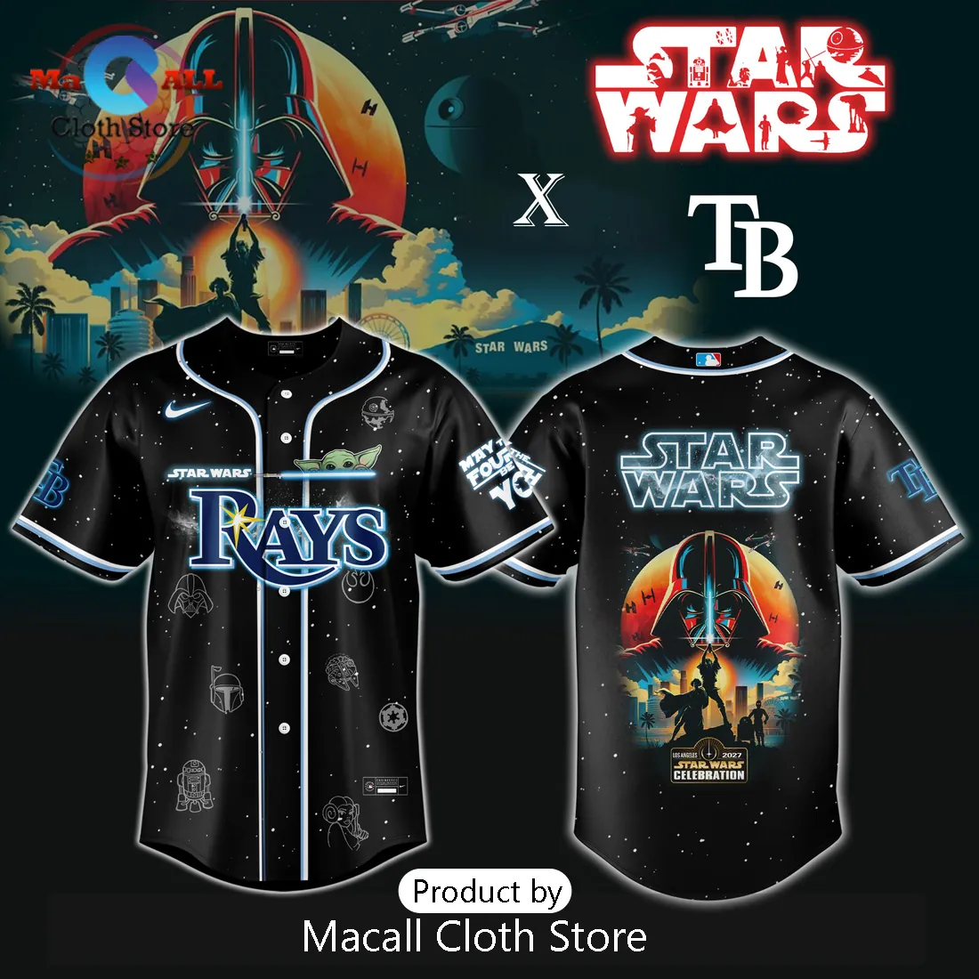 Tampa Bay Rays MLB x Star Wars Grogu Jersey Limited Edition 2026