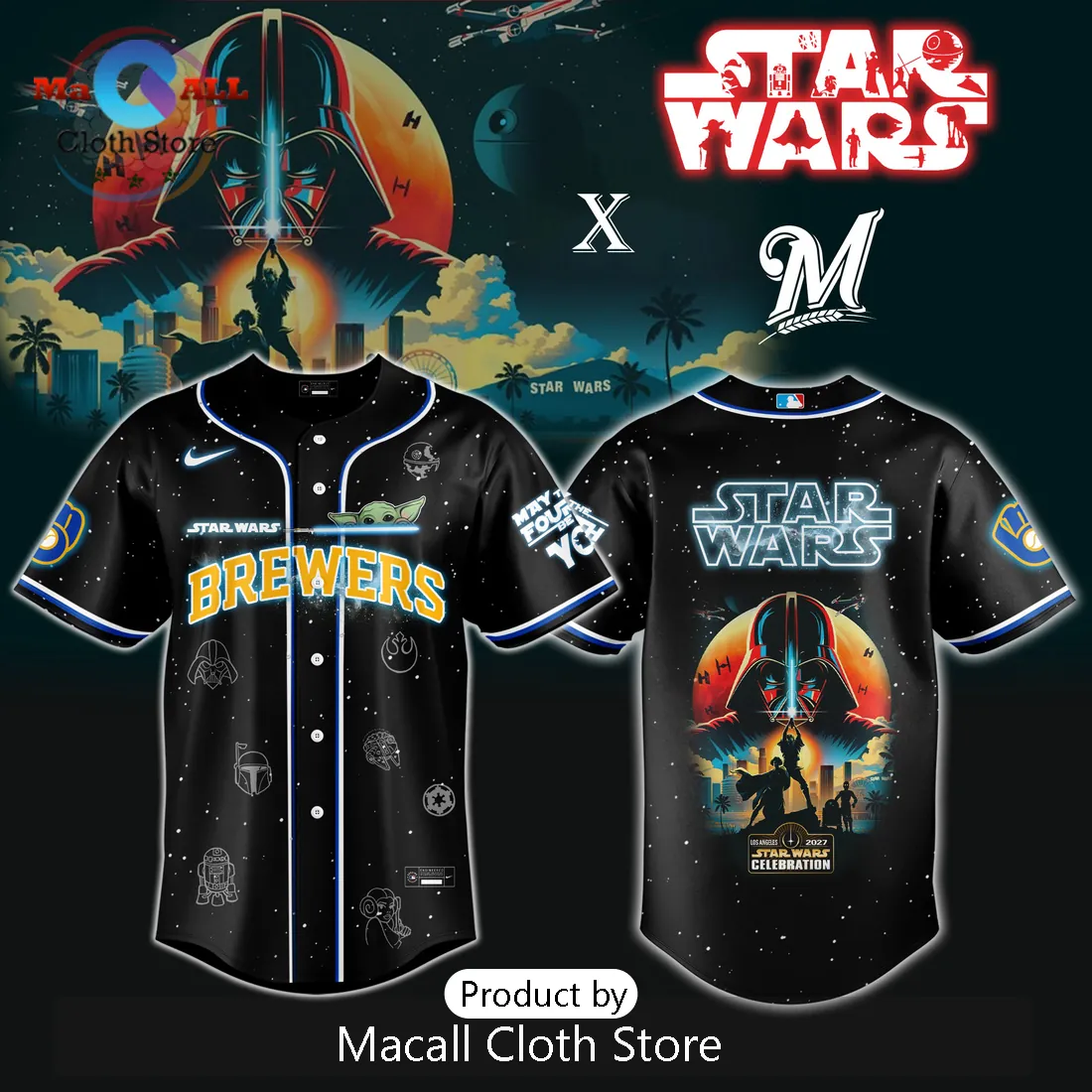 Milwaukee Brewers MLB x Star Wars Grogu Jersey Limited Edition 2026