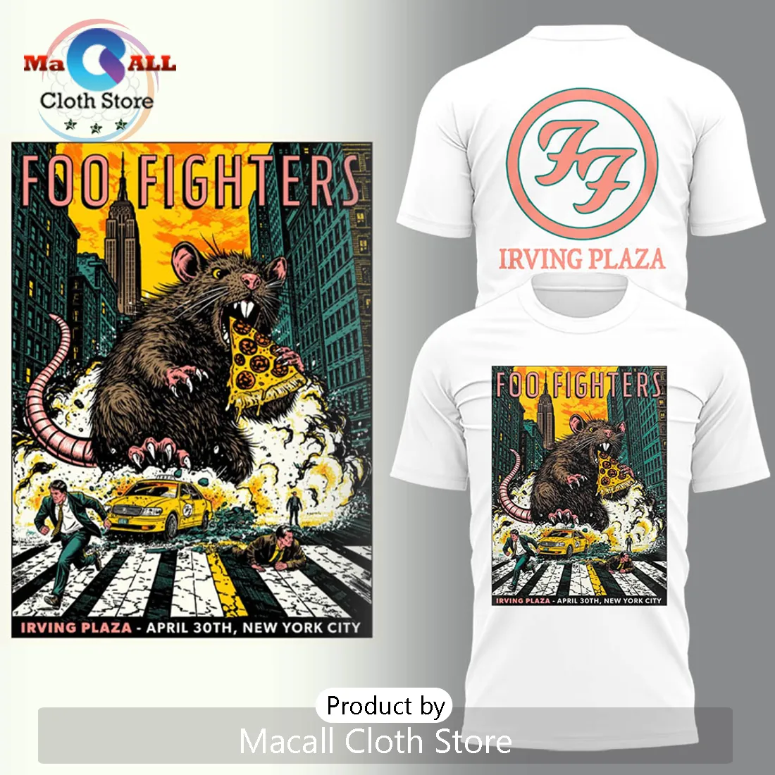 Foo Fighters Irving Plaza New York City April 30th Concert Hoodie Foo Fighters Irving Plaza New York City April 30th Concert Hoodie