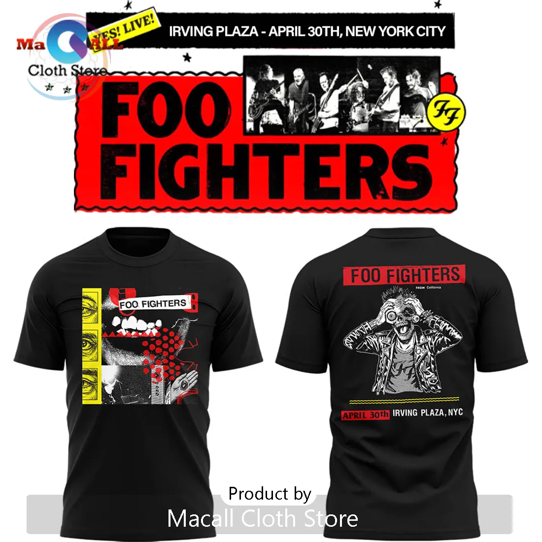 Foo Fighters Irving Plaza April 30th Secret Show Hoodie Foo Fighters Irving Plaza April 30th Secret Show Hoodie