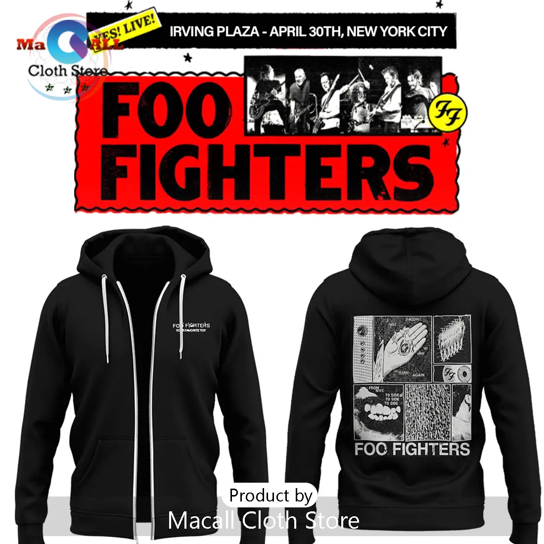 Foo Fighters Irving Plaza Secret Show NYC April 30th Hoodie Foo Fighters Irving Plaza Secret Show NYC April 30th Hoodie