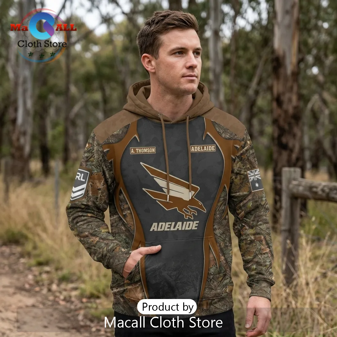 Adelaide Crows AFL 2026 Hunting Season Camo Hoodie