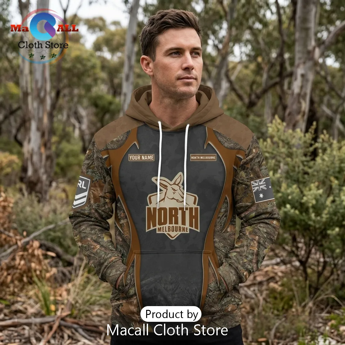 North Melbourne AFL 2026 Hunting Camo Personalized Limited Edition Hoodie