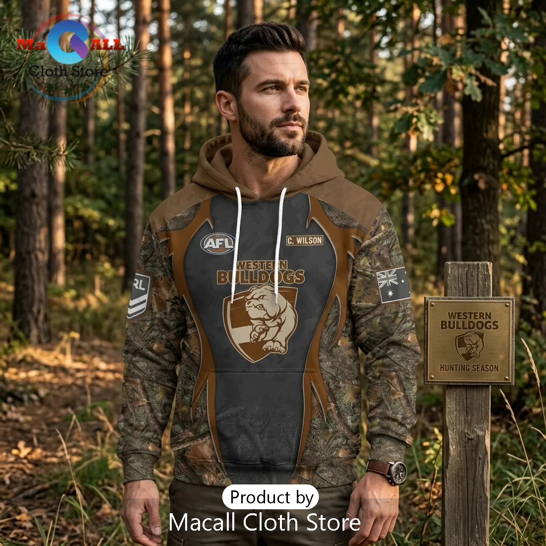 Western Bulldogs AFL 2026 Hunting Camo Personalized Limited Edition Hoodie