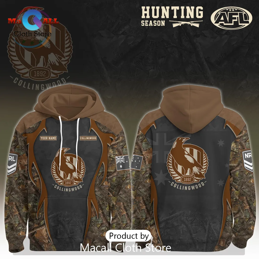 Collingwood Magpies 2026 Hunting Season Limited Edition AFL Hoodie
