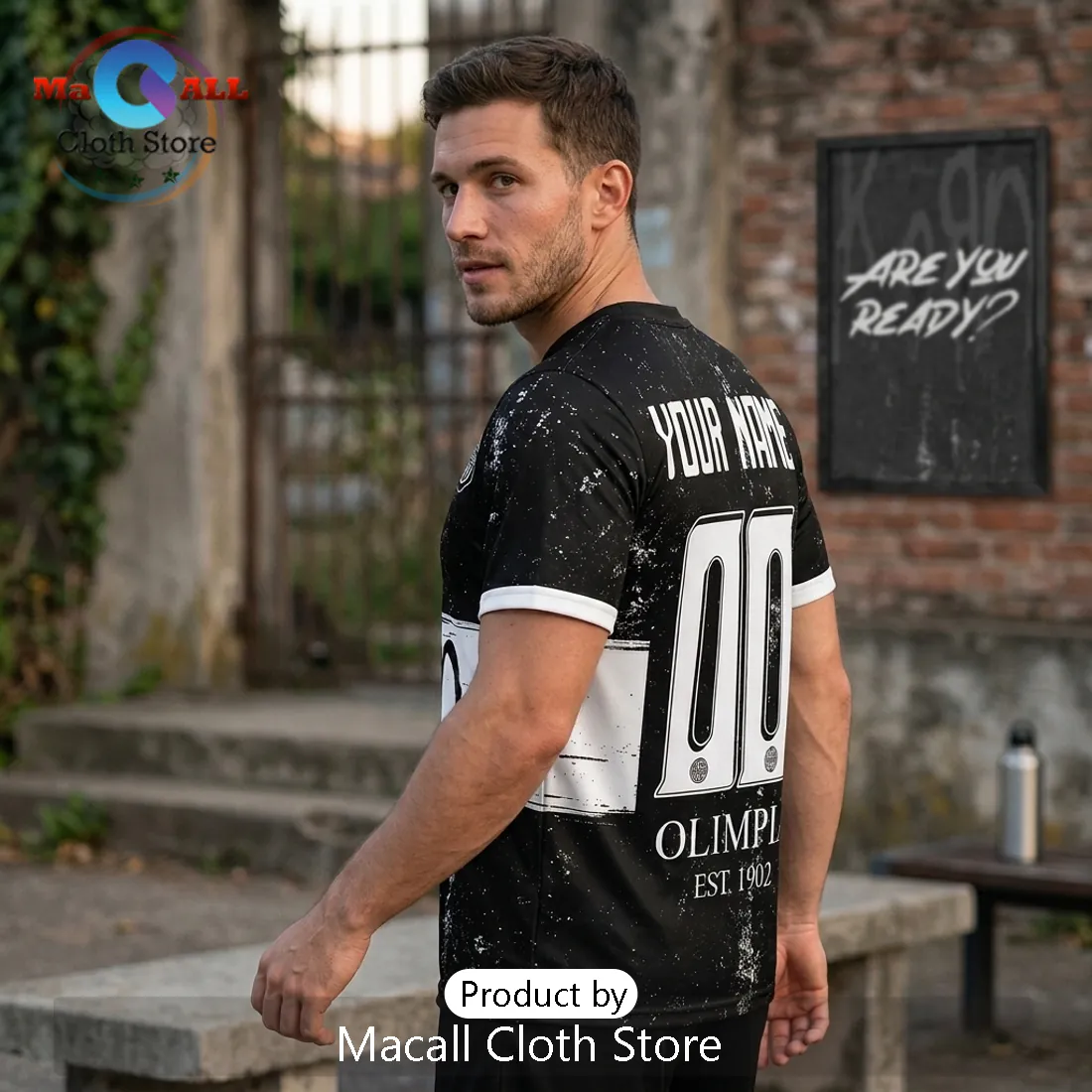 Korn Olimpia Black & White Custom T-Shirt Korn Olimpia Black & White Custom T-Shirt