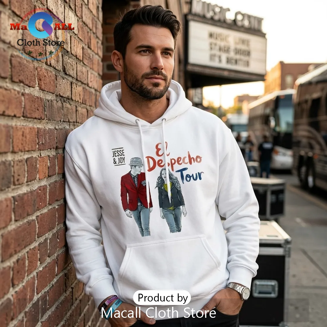 Jesse & Joy El Despecho Tour White Hoodie Jesse & Joy El Despecho Tour White Hoodie