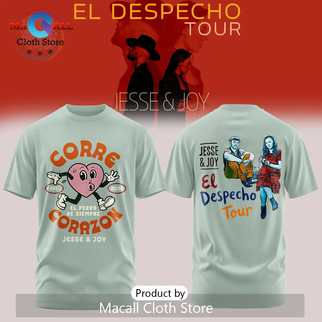 Jesse & Joy El Despecho Tour Concert Fan Merchandise Shirt Jesse & Joy El Despecho Tour Concert Fan Merchandise Shirt