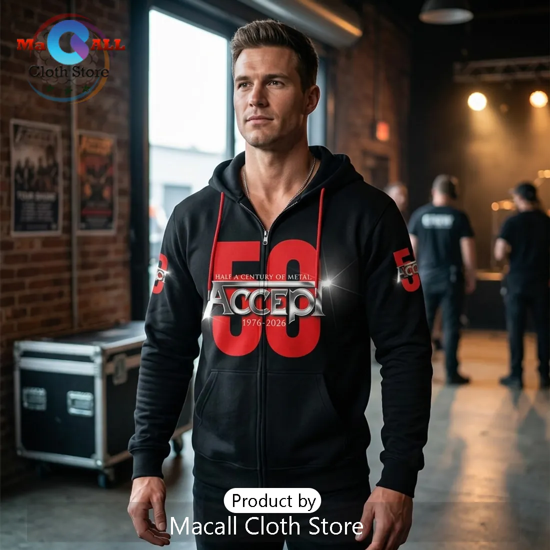 Accept 50th Anniversary Tour 2026 Half Century of Metal Hoodie Accept 50th Anniversary Tour 2026 Half Century of Metal Hoodie
