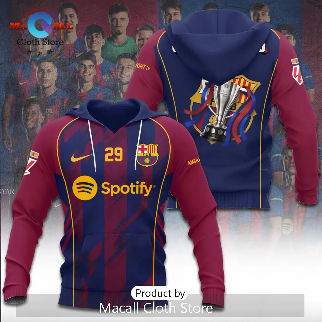 FC Barcelona LaLiga Winners 25/26 Pullover Hoodie FC Barcelona LaLiga Winners 25/26 Pullover Hoodie