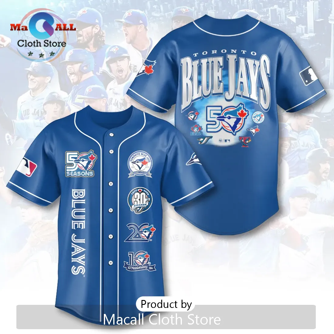 Toronto Blue Jays 50 Seasons Anniversary Baseball Jersey Toronto Blue Jays 50 Seasons Anniversary Baseball Jersey