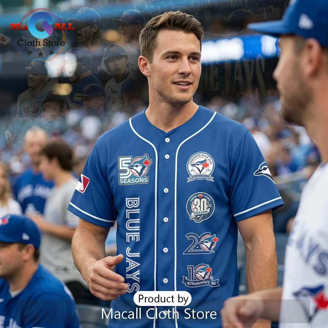 Toronto Blue Jays 50 Seasons Anniversary Baseball Jersey Toronto Blue Jays 50 Seasons Anniversary Baseball Jersey