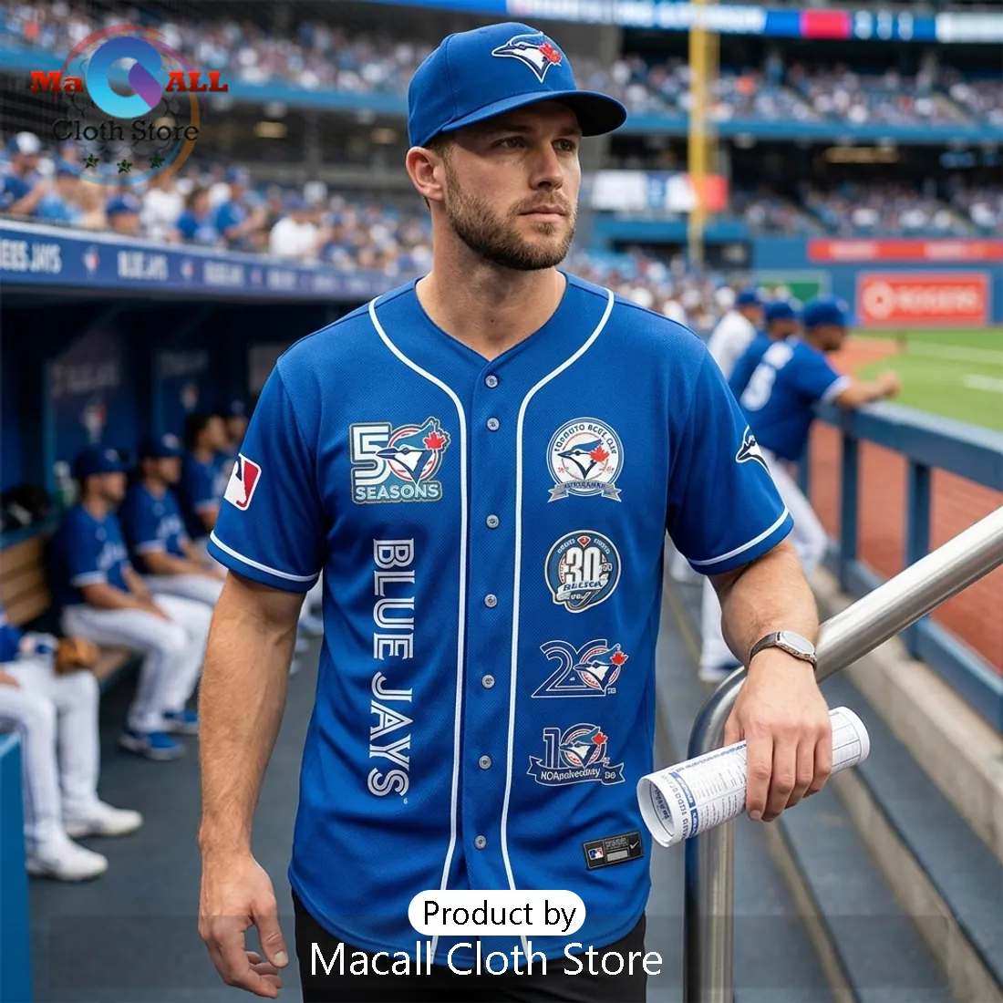 Toronto Blue Jays 50 Seasons Anniversary Baseball Jersey Toronto Blue Jays 50 Seasons Anniversary Baseball Jersey