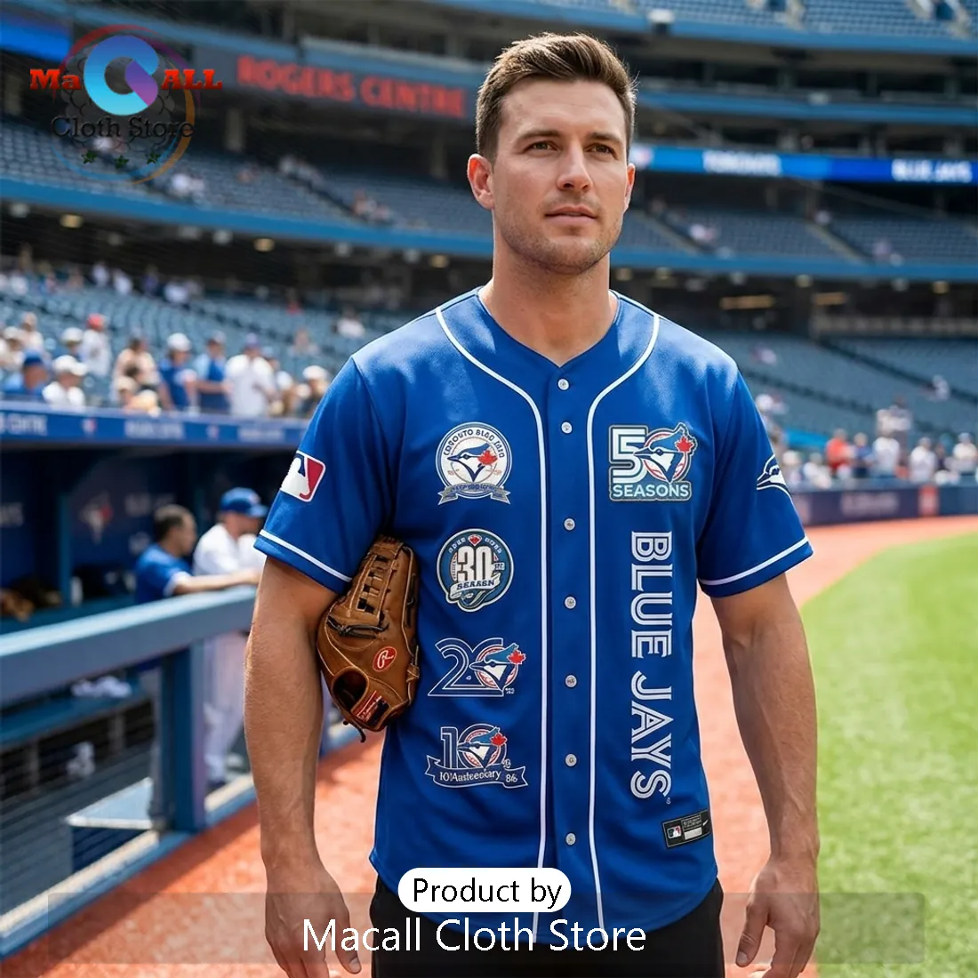 Toronto Blue Jays 50 Seasons Anniversary Baseball Jersey Toronto Blue Jays 50 Seasons Anniversary Baseball Jersey