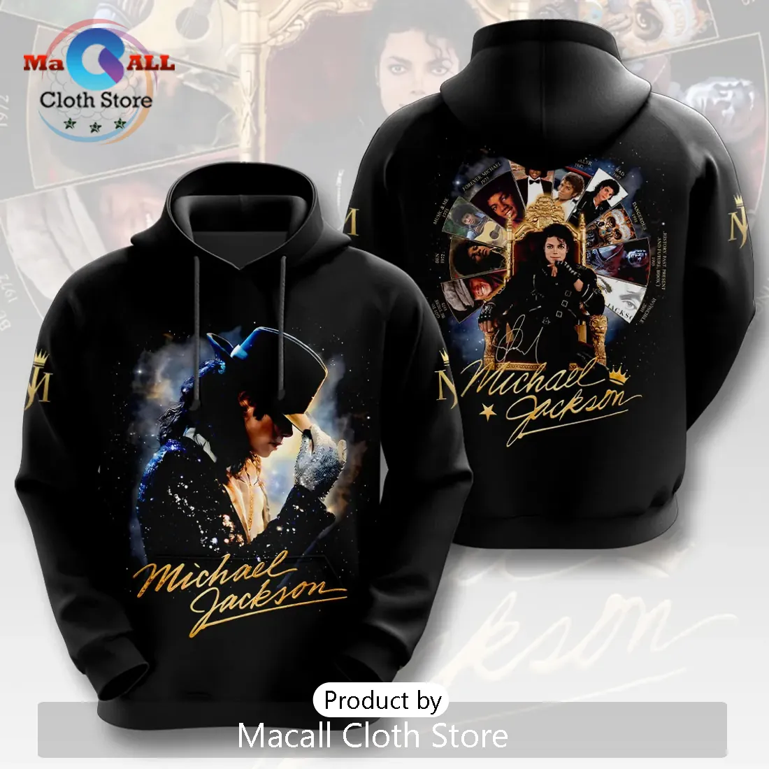 Michael Jackson 3D Print Iconic King of Pop Legend Hoodie Michael Jackson 3D Print Iconic King of Pop Legend Hoodie