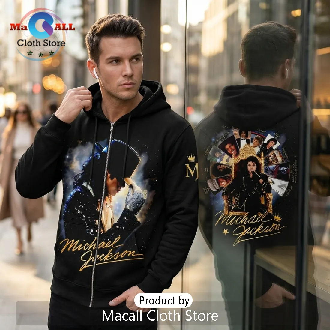 Michael Jackson 3D Print Iconic King of Pop Legend Hoodie Michael Jackson 3D Print Iconic King of Pop Legend Hoodie