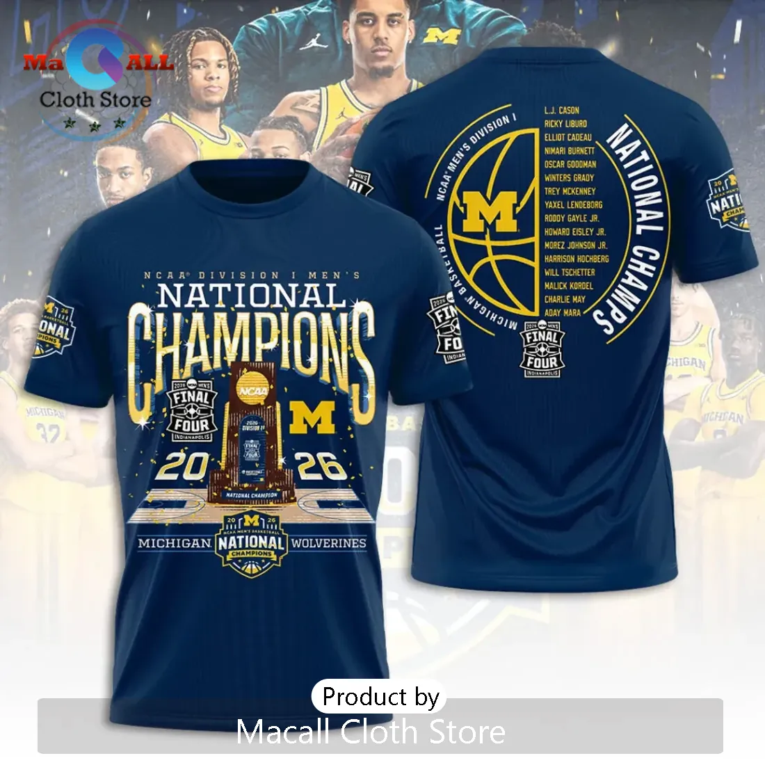 Michigan Wolverines NCAA Basketball 2026 National Champions Hoodie Michigan Wolverines NCAA Basketball 2026 National Champions Hoodie