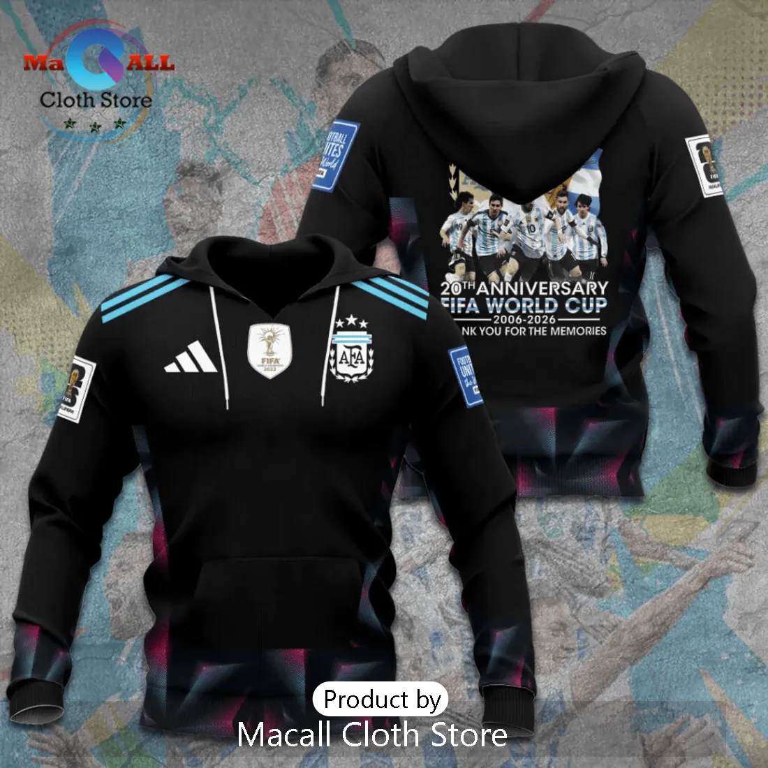 FIFA World Cup Argentina 20th Anniversary Pullover Hoodie FIFA World Cup Argentina 20th Anniversary Pullover Hoodie