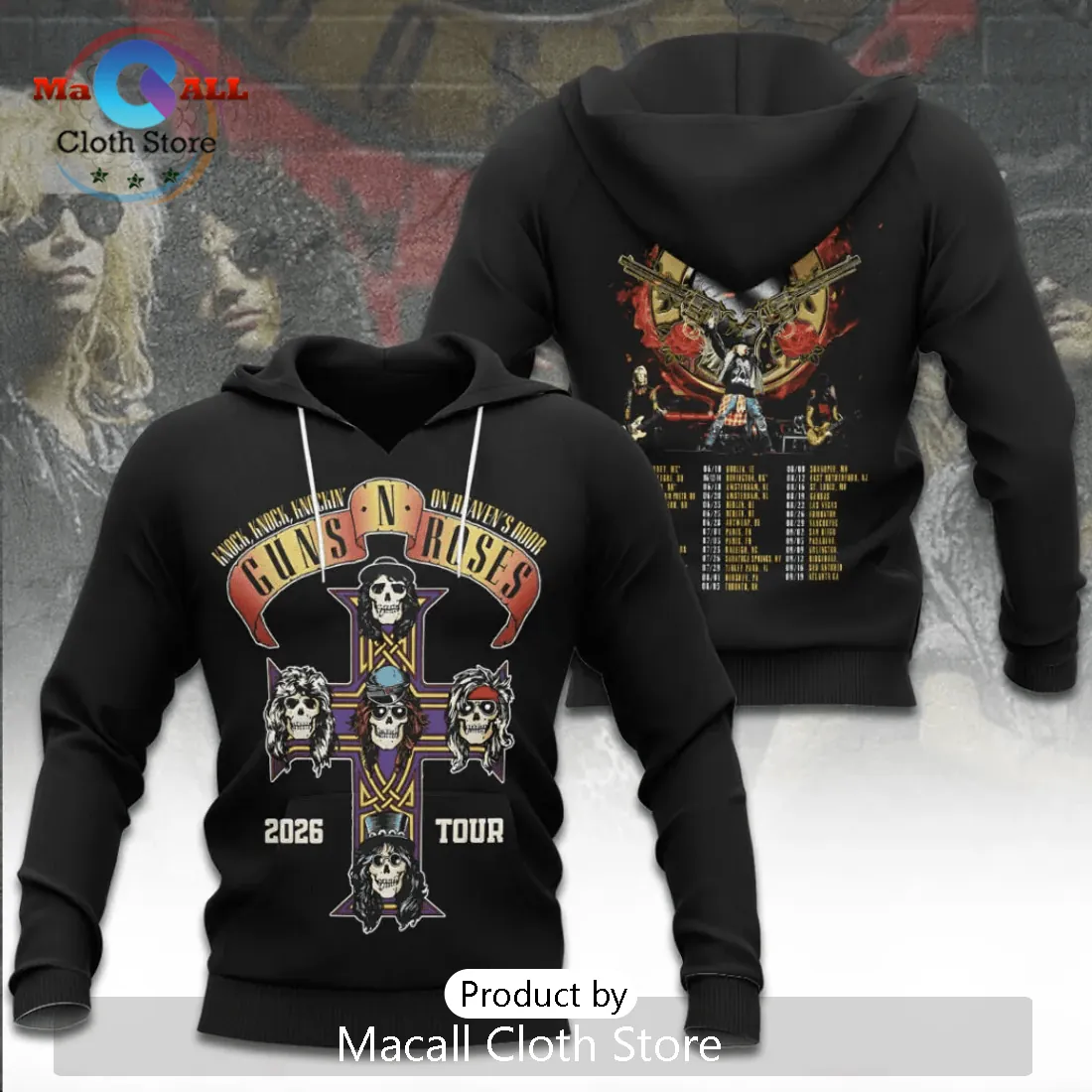 Guns N’ Roses 2026 Tour Limited Edition Hoodie Guns N’ Roses 2026 Tour Limited Edition Hoodie