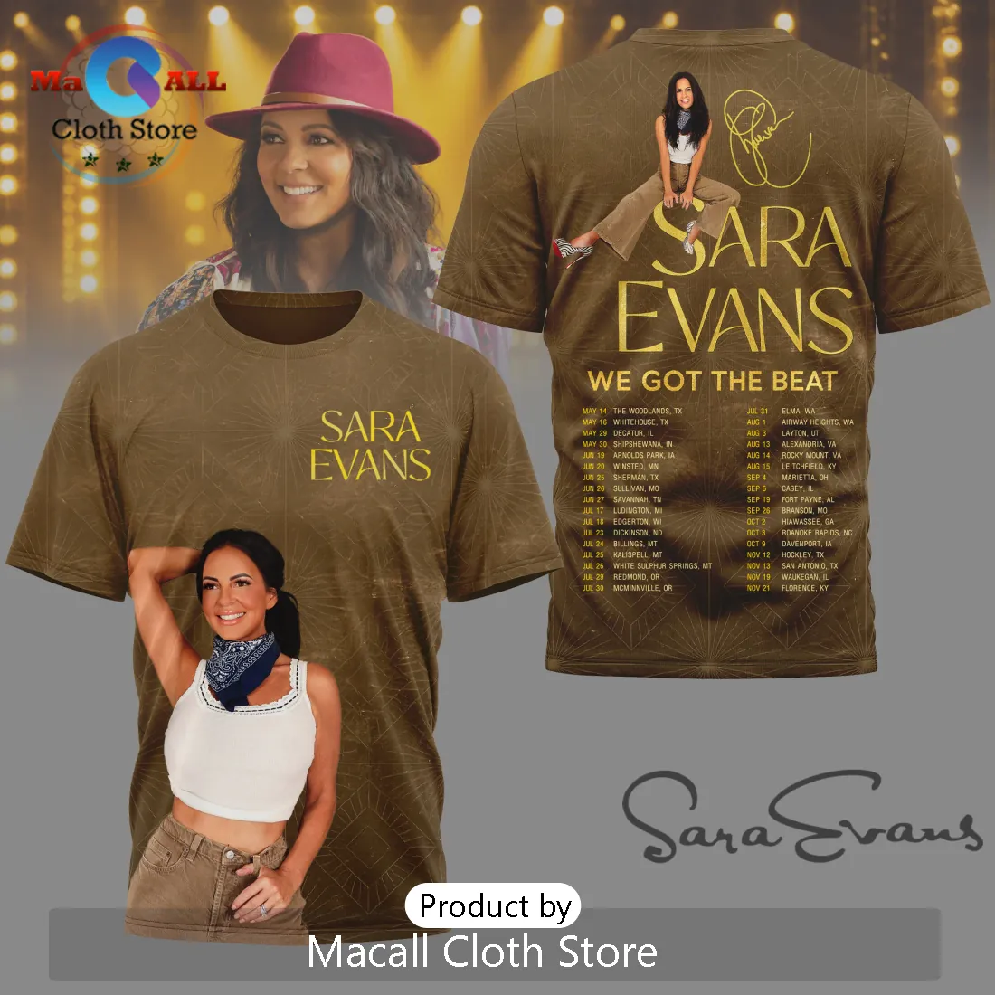 Sara Evans We Got The Beat 2026 Tour Premium Shirt Sara Evans We Got The Beat 2026 Tour Premium Shirt