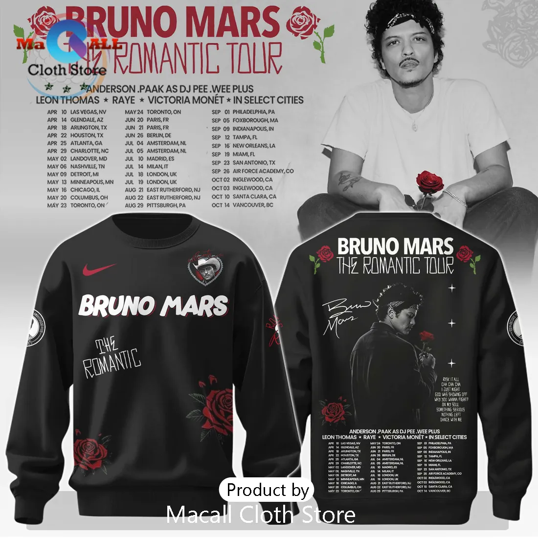 Bruno Mars The Romantic Tour Limited Edition Shirt Bruno Mars The Romantic Tour Limited Edition Shirt