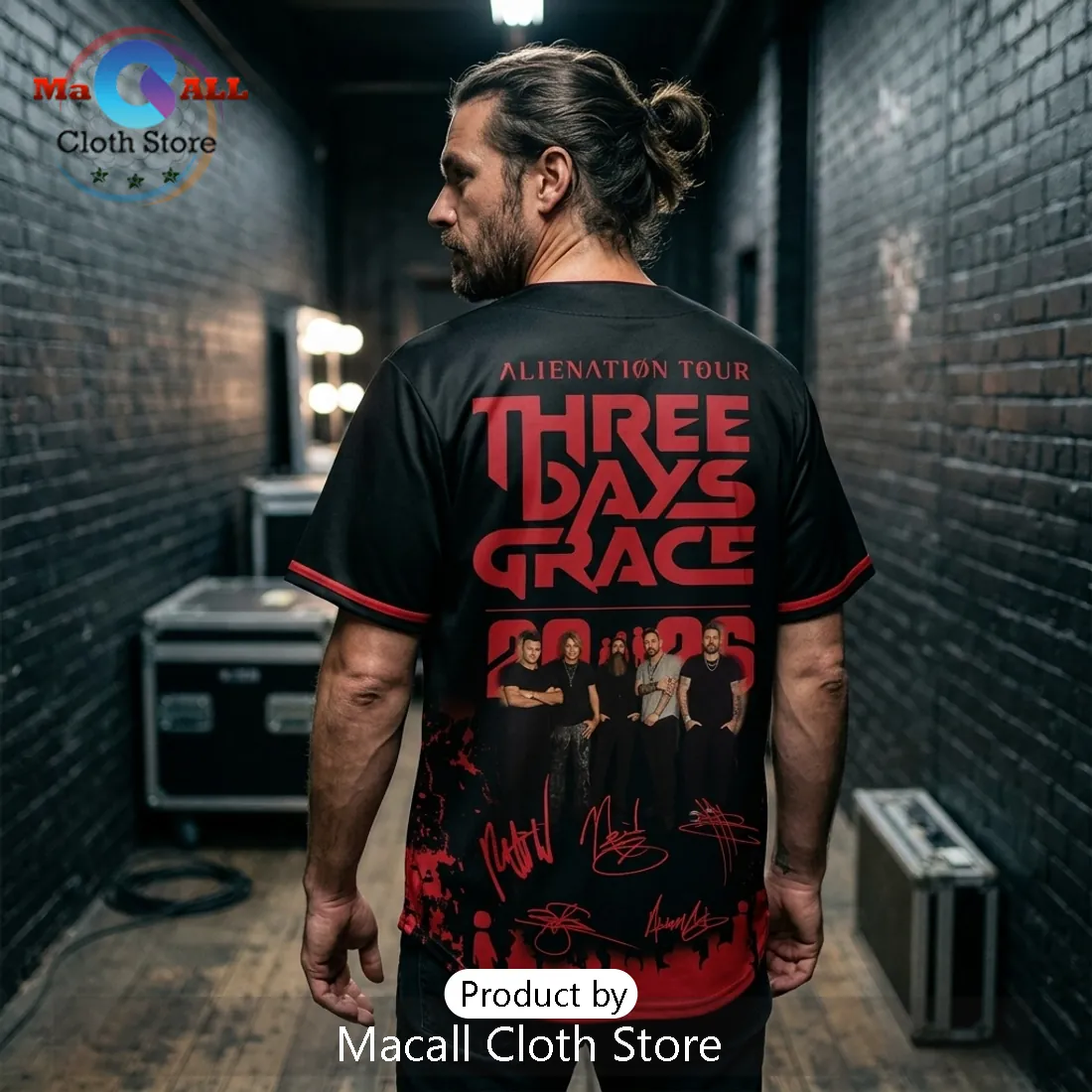 Three Days Grace Alienation Tour 2026 Limited Edition Baseball Jersey Three Days Grace Alienation Tour 2026 Limited Edition Baseball Jersey
