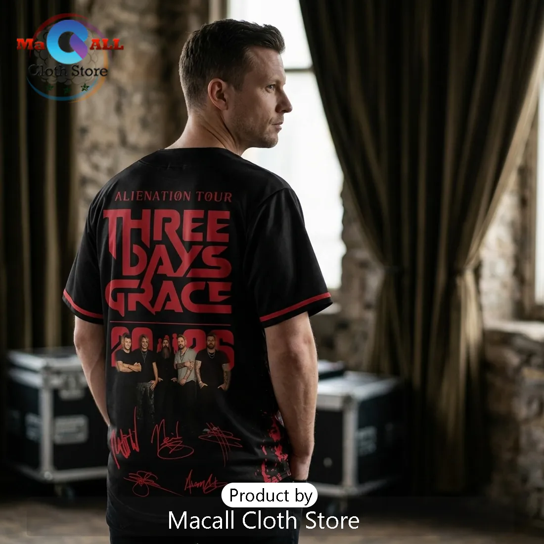 Three Days Grace Alienation Tour 2026 Limited Edition Baseball Jersey Three Days Grace Alienation Tour 2026 Limited Edition Baseball Jersey