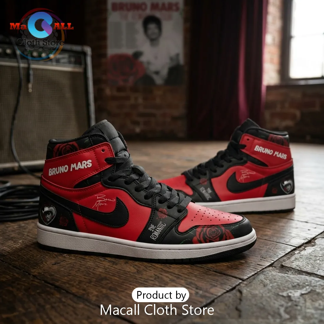 Bruno Mars The Romantic Tour Limited Edition Air Jordan 1 High-Top Bruno Mars The Romantic Tour Limited Edition Air Jordan 1 High-Top