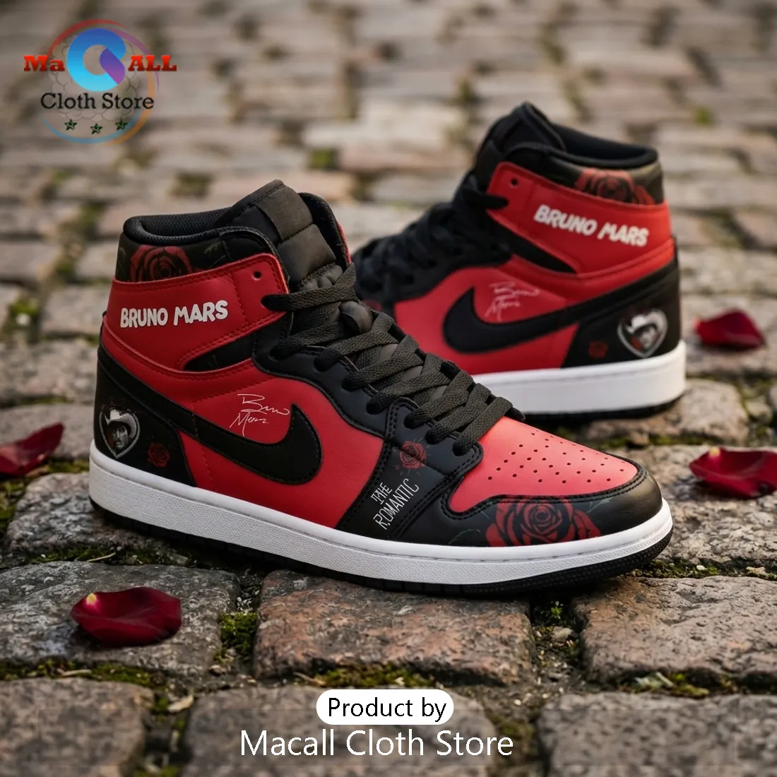 Bruno Mars The Romantic Tour Limited Edition Air Jordan 1 High-Top Bruno Mars The Romantic Tour Limited Edition Air Jordan 1 High-Top