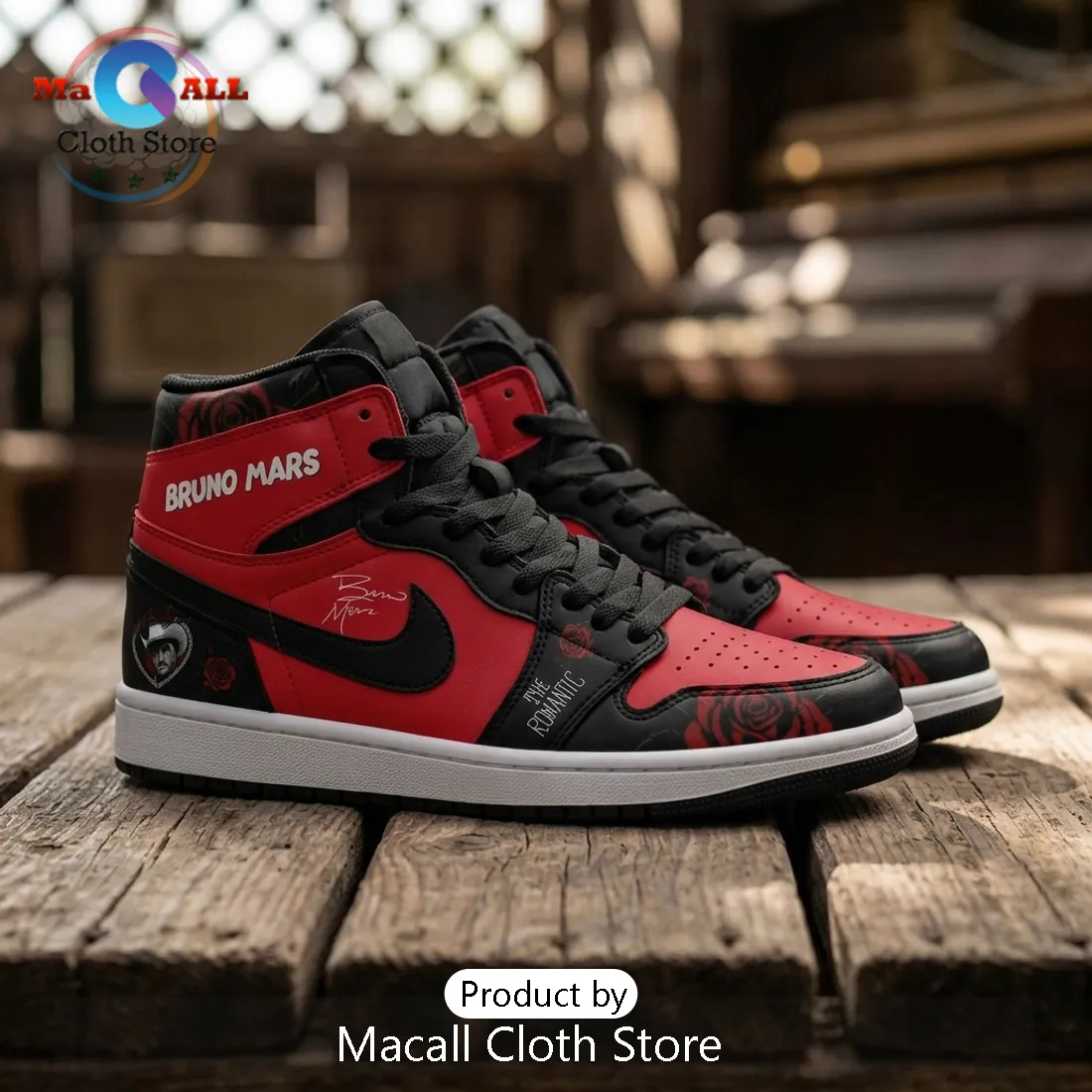 Bruno Mars The Romantic Tour Limited Edition Air Jordan 1 High-Top Bruno Mars The Romantic Tour Limited Edition Air Jordan 1 High-Top
