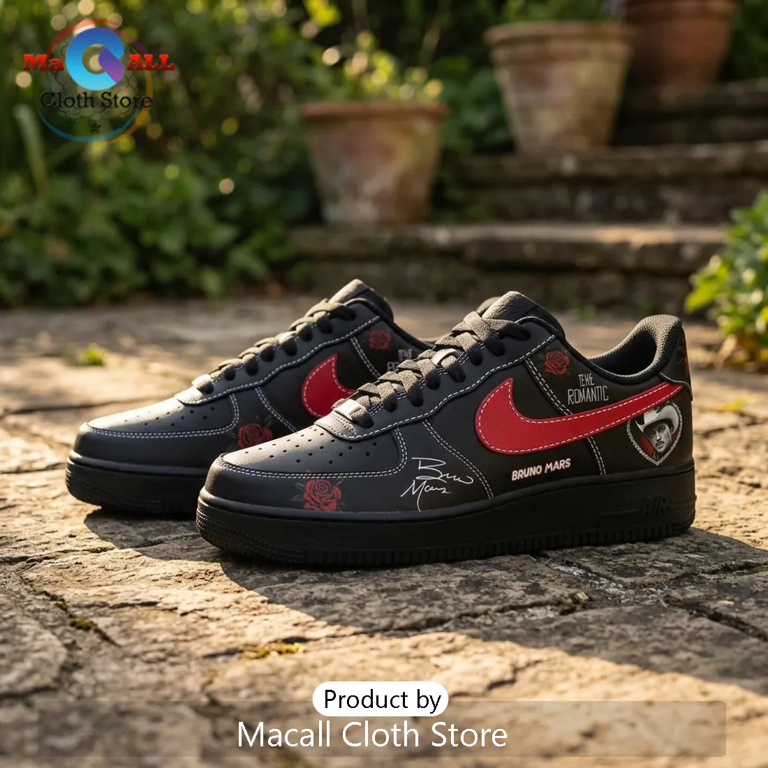 Bruno Mars The Romantic Tour Limited Edition Custom AF1 Sneakers Bruno Mars The Romantic Tour Limited Edition Custom AF1 Sneakers