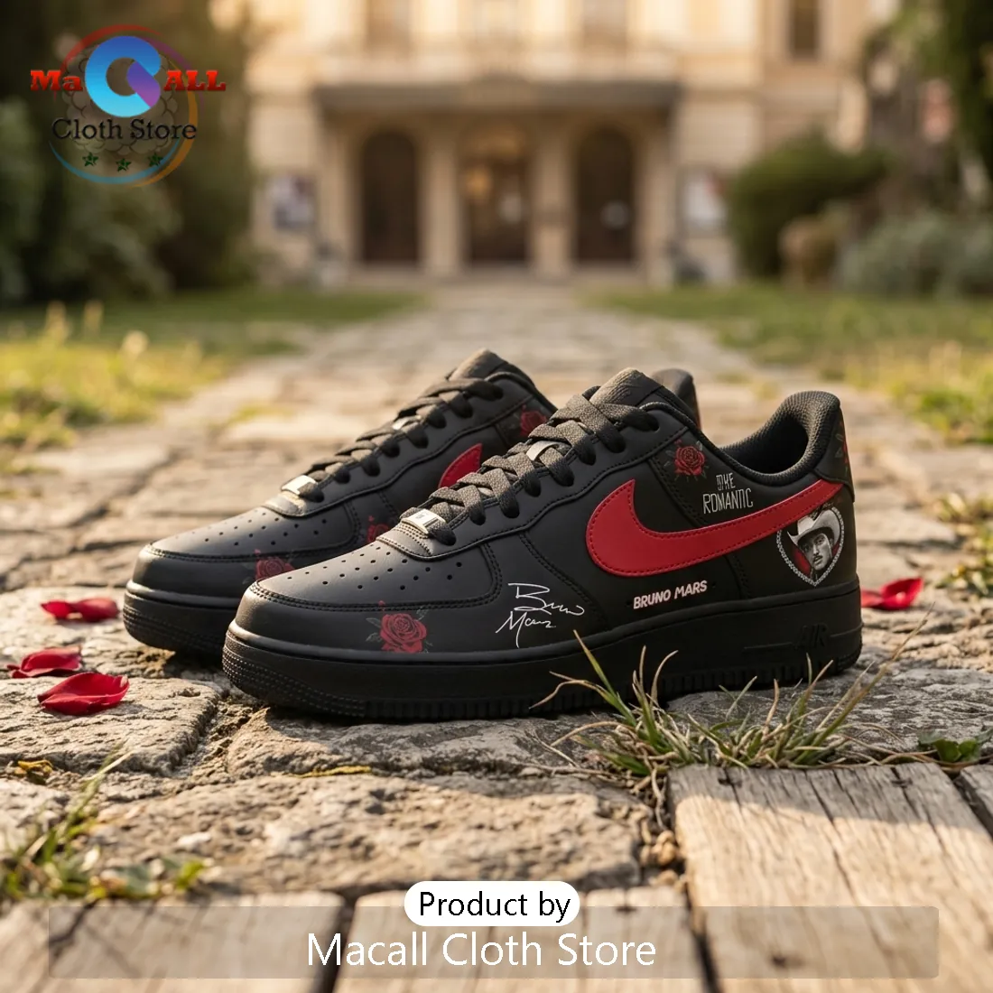 Bruno Mars The Romantic Tour Limited Edition Custom AF1 Sneakers Bruno Mars The Romantic Tour Limited Edition Custom AF1 Sneakers