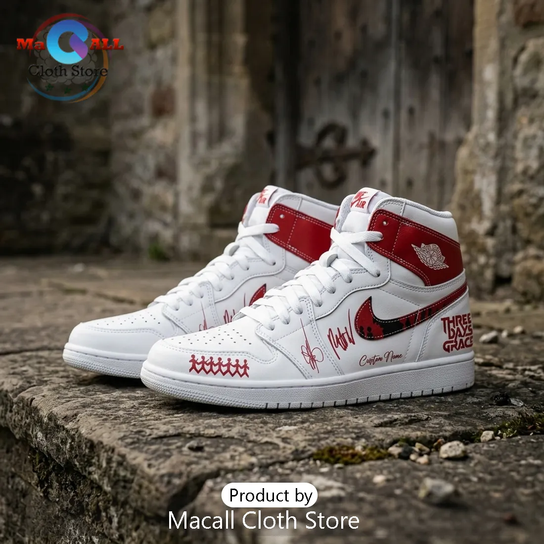 Three Days Grace Alienation Tour Signature AJ1 Sneakers Three Days Grace Alienation Tour Signature AJ1 Sneakers