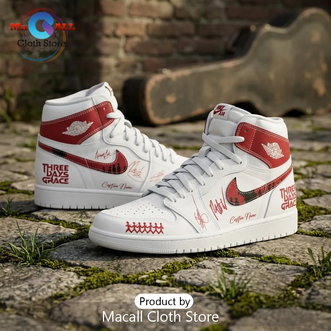 Three Days Grace Alienation Tour Signature AJ1 Sneakers Three Days Grace Alienation Tour Signature AJ1 Sneakers
