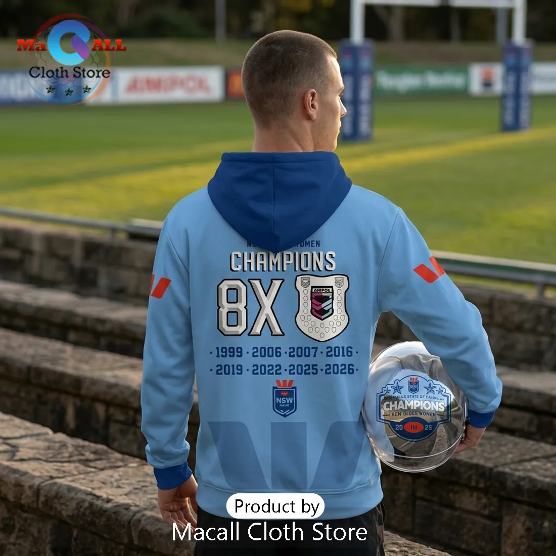 NSW Blues Women’s State of Origin 8X Champions 2026 Hoodie NSW Blues Women’s State of Origin 8X Champions 2026 Hoodie