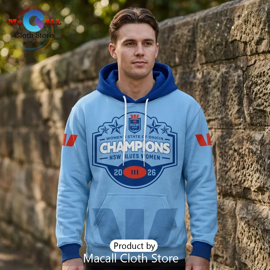 NSW Blues Women’s State of Origin 8X Champions 2026 Hoodie NSW Blues Women’s State of Origin 8X Champions 2026 Hoodie