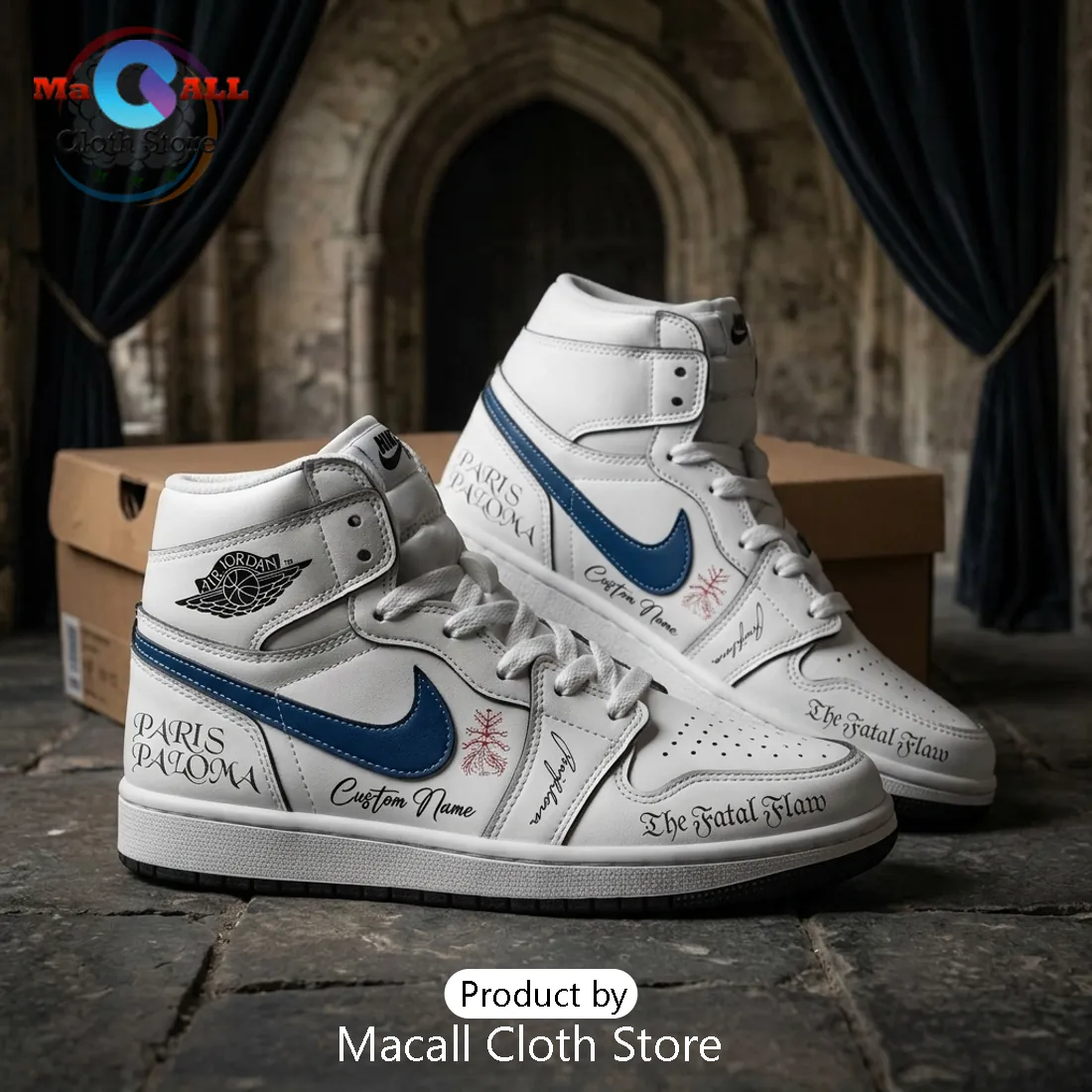 Custom Paris Paloma The Fatal Flaw Air Jordan 1 Sneakers Custom Paris Paloma The Fatal Flaw Air Jordan 1 Sneakers