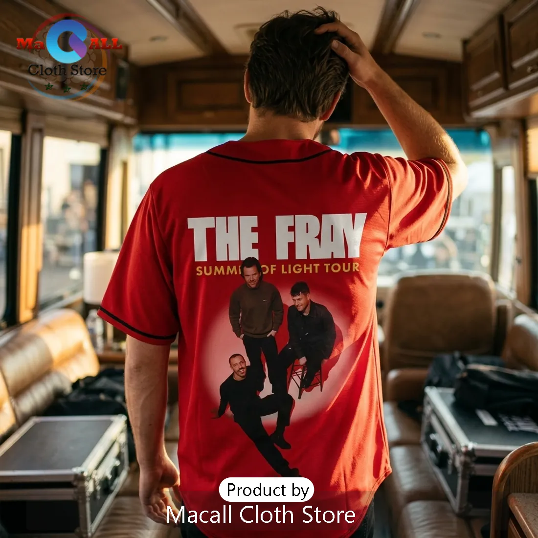 The Fray Summer of Light Tour Limited Edition Red Baseball Jersey The Fray Summer of Light Tour Limited Edition Red Baseball Jersey