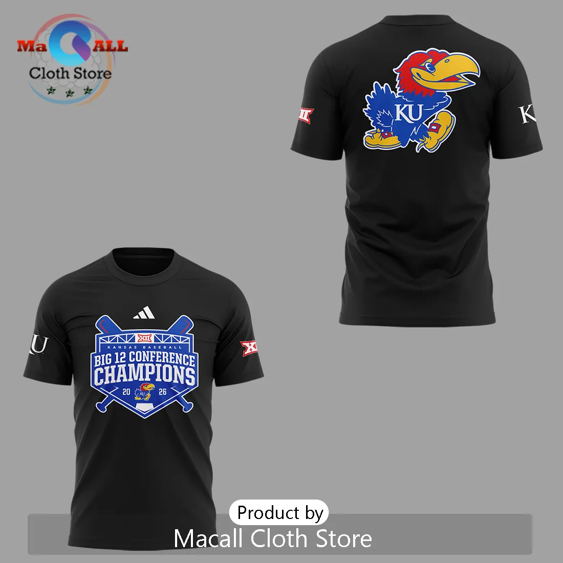 Kansas Jayhawks 2026 Big 12 Baseball Champions Pullover Hoodie Kansas Jayhawks 2026 Big 12 Baseball Champions Pullover Hoodie