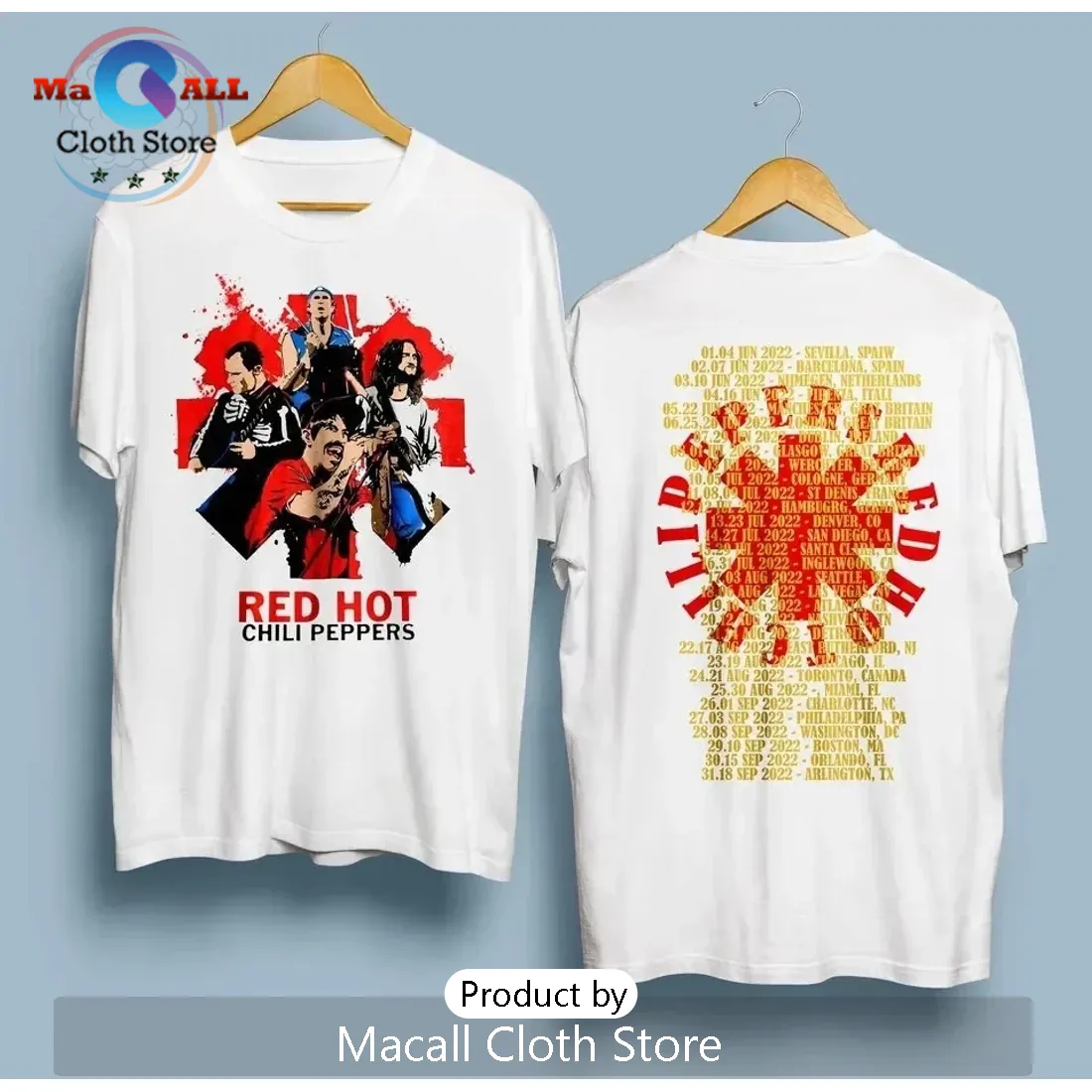 Red Hot Chili Peppers World Tour Merchandise Shirt Red Hot Chili Peppers World Tour Merchandise Shirt