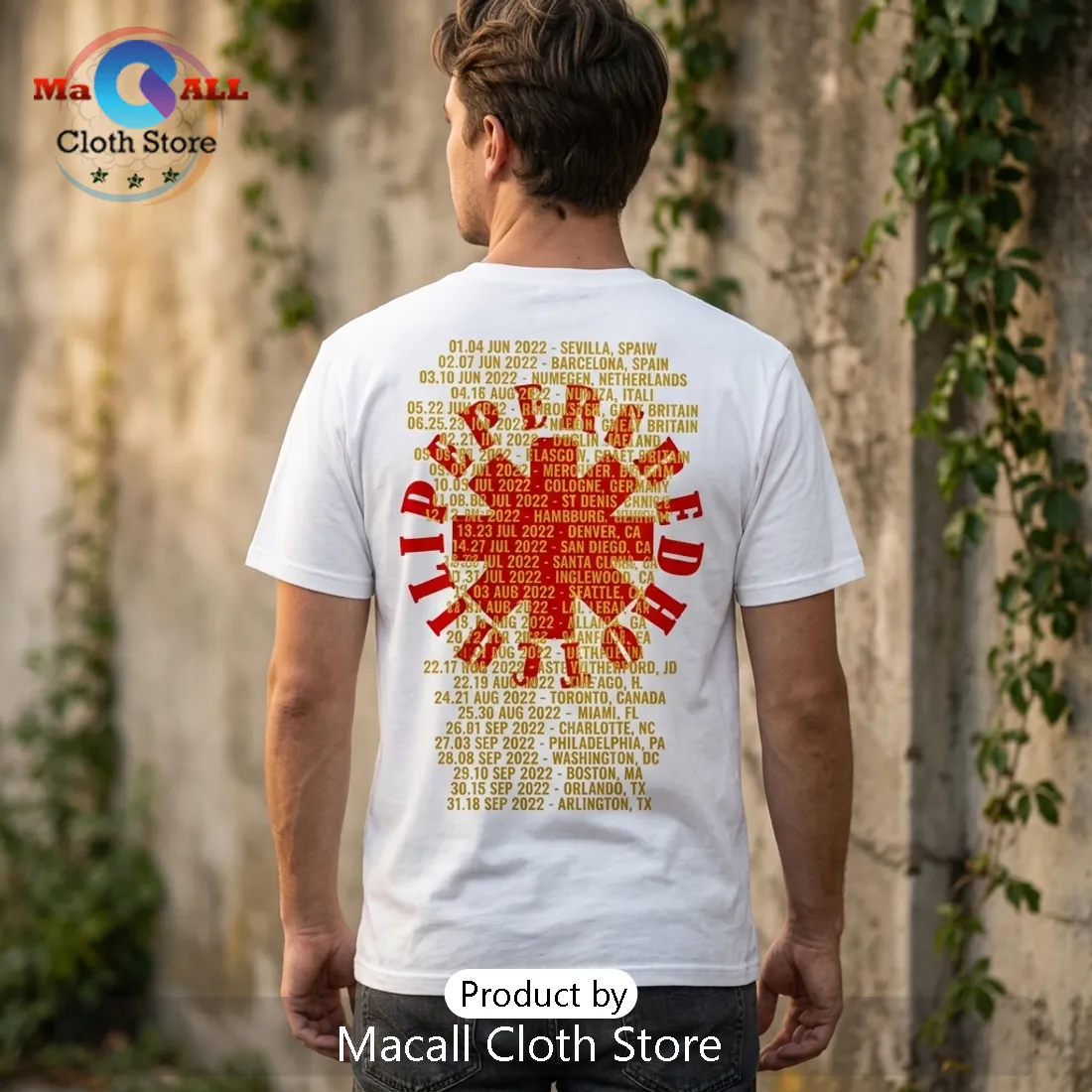 Red Hot Chili Peppers World Tour Merchandise Shirt Red Hot Chili Peppers World Tour Merchandise Shirt