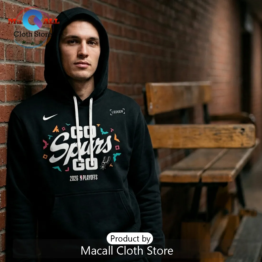 San Antonio Spurs 2026 Playoffs Go Spurs Go Black Hoodie San Antonio Spurs 2026 Playoffs Go Spurs Go Black Hoodie