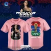 Katy Perry x World Cup 2026 FIFA CAN MEX USA Pink Baseball Jersey Katy Perry x World Cup 2026 FIFA CAN MEX USA Pink Baseball Jersey