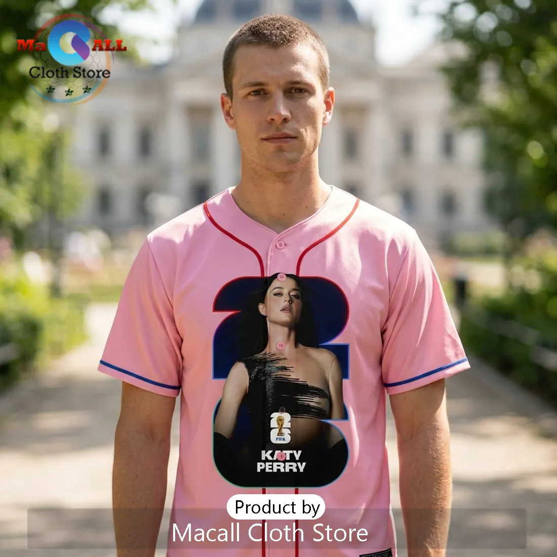 Katy Perry x World Cup 2026 Pink FIFA CAN MEX USA Host Baseball Jersey Katy Perry x World Cup 2026 Pink FIFA CAN MEX USA Host Baseball Jersey