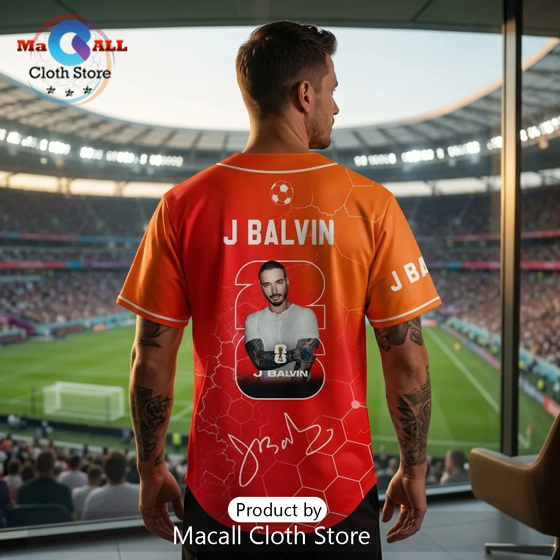 J Balvin x FIFA World Cup 2026 HexaPitch Ember Baseball Jersey J Balvin x FIFA World Cup 2026 HexaPitch Ember Baseball Jersey