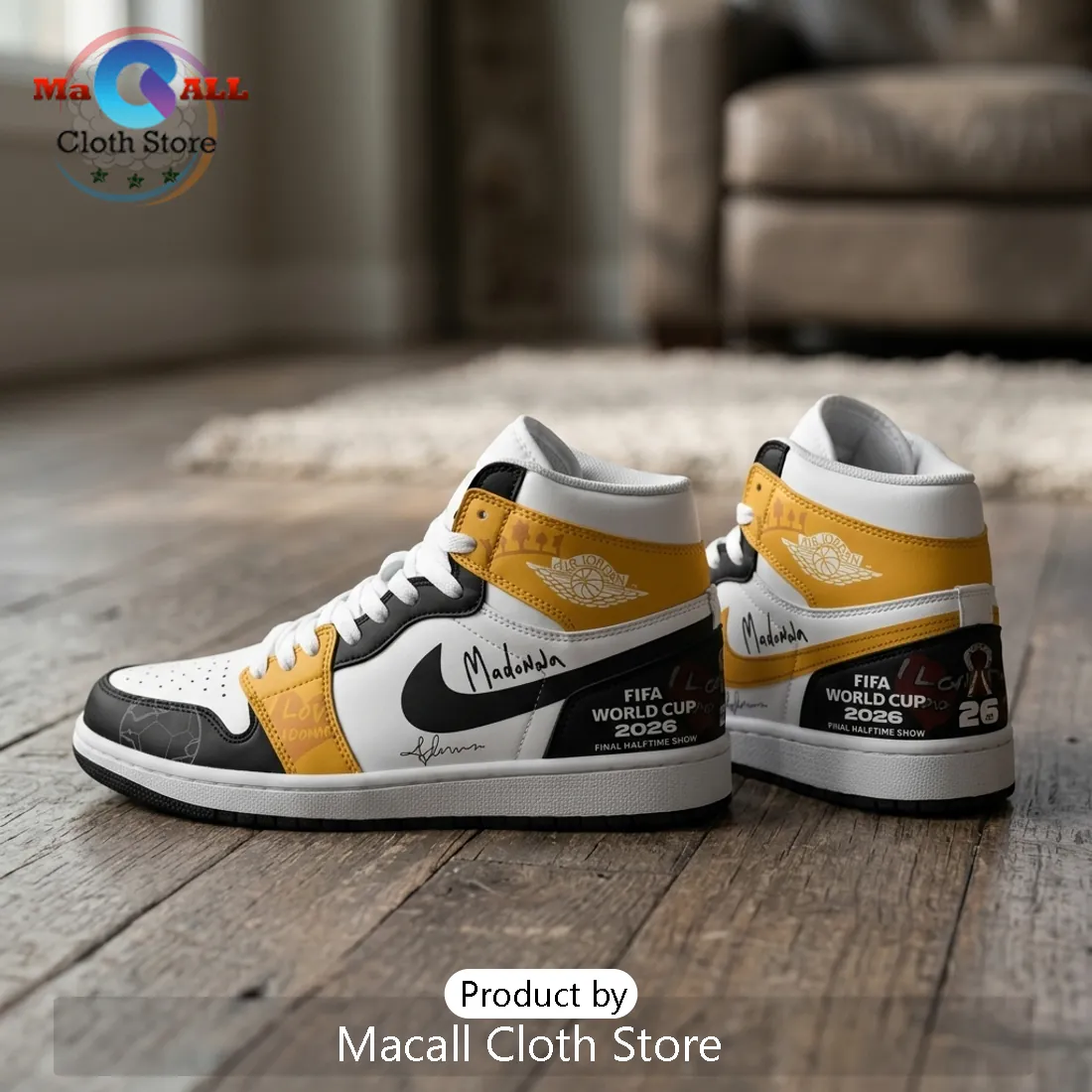Madonna x FIFA World Cup 2026 Halftime Show Air Jordan 1 Sneakers Madonna x FIFA World Cup 2026 Halftime Show Air Jordan 1 Sneakers