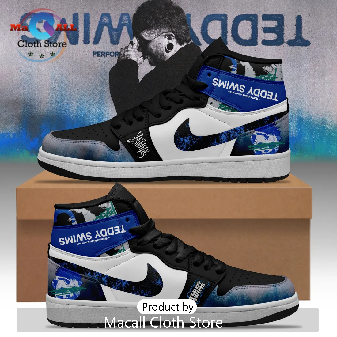 Teddy Swims The Ugly Tour 2026 Custom Air Jordan 1 High Top Teddy Swims The Ugly Tour 2026 Custom Air Jordan 1 High Top